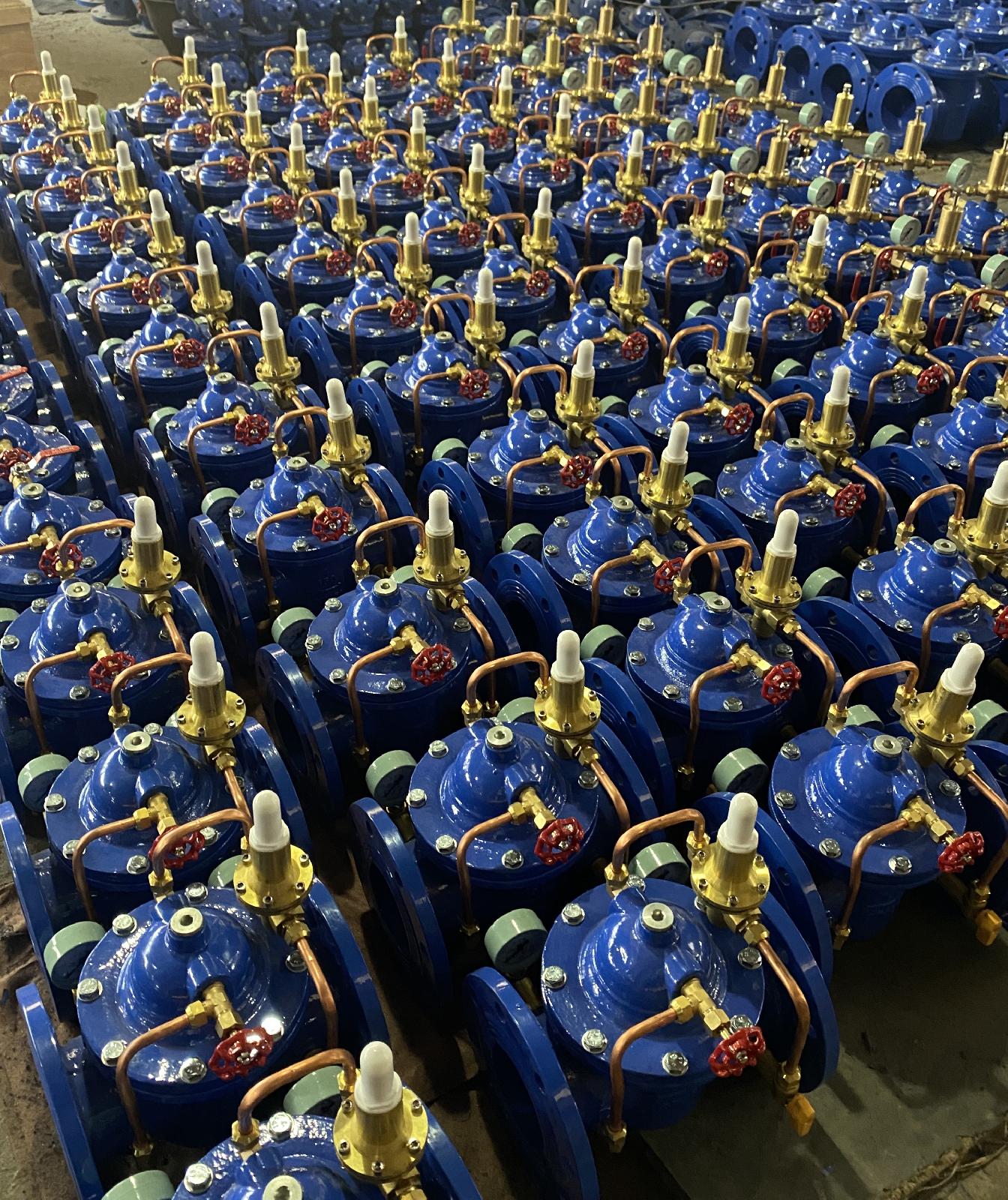 200X Adjustable PRV Hydraulic Water Pressure Reducing Valve Ductile Iron Fire Protection Water Contr